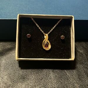 Vintage Faux Ruby Set by Avon